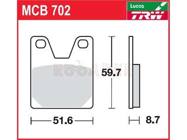 Klocki hamulcowe TRW-LUCAS MCB702 (FA267)