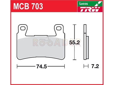 Klocki hamulcowe TRW-LUCAS MCB703 (FA296)