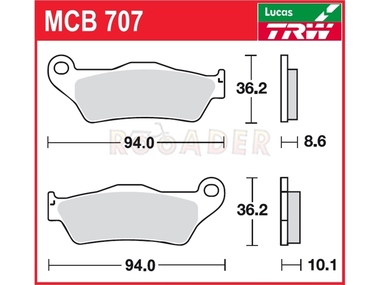 Klocki hamulcowe TRW-LUCAS MCB707 (FA363)