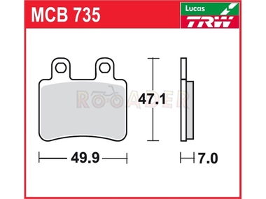 Klocki hamulcowe TRW-LUCAS MCB735 (FA350)
