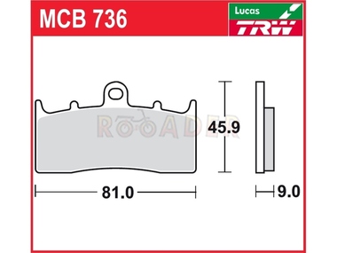 Klocki hamulcowe TRW-LUCAS MCB736 (FA613)