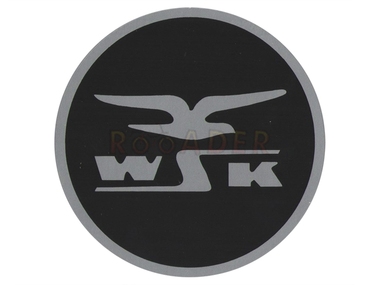 Naklejka WSK - 8 x 8cm czarno-srebrna