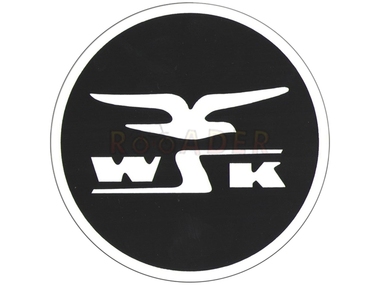 Naklejka WSK - 8 x 8cm czarno-biała