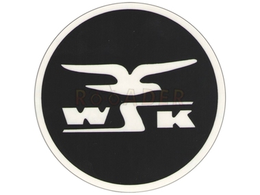 Naklejka WSK - 8 x 8cm czarno-przeźroczysta
