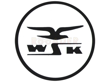 Naklejka WSK - 8 x 8cm biało-czarna