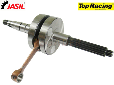Wał korbowy KEEWAY, CPI, LONGJIA, ZIPP i inne chińskie skutery z silnikiem 2T - sworzeń 10mm, wielofrez Ø16,0mm 15 zębów, gruby stożek - TOP RACING, seria Evolution