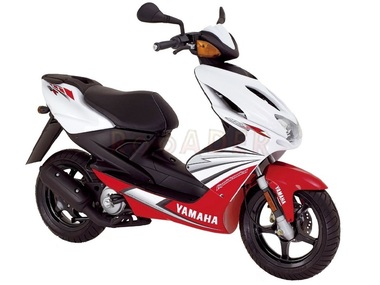 Komplet osłon plastikowych YAMAHA AEROX (.... - 2012) biało-czerwone, 13 elementów