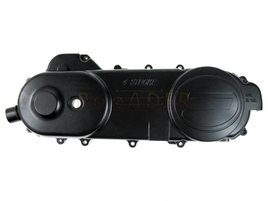 Obudowa przekładni CVT do GY6  50/80 z kołem 12"/13" - ROMET, ROUTER, BARTON, JUNAK, MOTOBI, ZIPP i inne skutery z silnikiem 4T 50/80 cm3 - długość obudowy 46 cm, czarna