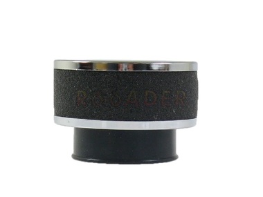 Filtr powietrza gąbkowy WALEC NISKI CHROM/SZARY - łącznik prosty ø46mm