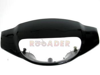 Osłona kierownicy przednia KINROAD DELFIN, MOTOBI WILGA, ZIPP VAPOR, ROUTER BASSA czarna połysk (obudowa przedniej lampy)