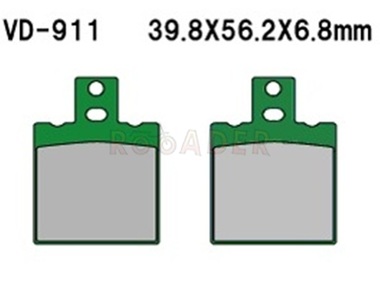 Klocki hamulcowe VD-911 (FA047, MCB553) - APRILIA, CAGIVIA, YAMAHA