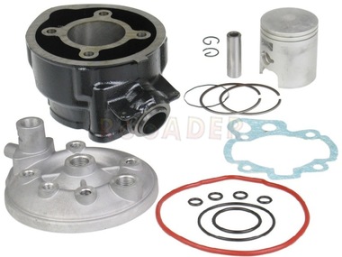Cylinder APRILIA RS50, RX50, MX50; YAMAHA TZR50, DT50; Beta, Malaguti, MBK, Motorhispania, Peugeot, Rieju, Sherco - MINARELLI AM6 - 70cm3, Ø47,00mm, sworzeń 12mm (zestaw z głowicą)