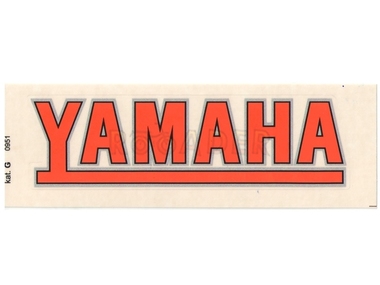Naklejka YAMAHA - 17 x 6cm pomarańczowa