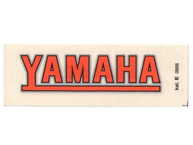Naklejka YAMAHA - 11 x 3cm pomarańczowa
