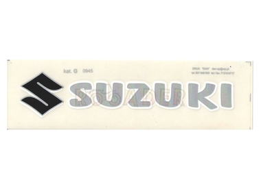 Naklejka SUZUKI - 16,5 x 3,5cm srebrno-czarna