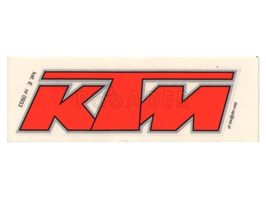 Naklejka KTM - 11,5 x 3,5cm pomarańczowa