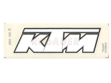 Naklejka KTM - 11,5 x 3,5cm biała