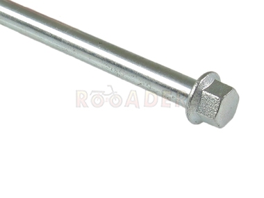Oś koła przód SHINERAY 50Q-2E; KINGWAY Father 50 (średnica 10mm / długość 180mm/190mm / gwint M10x1,25)