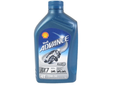 Olej SHELL Advance 4T AX7 15W50 - półsyntetyczny olej do silników 4-suwowych (1 litr)