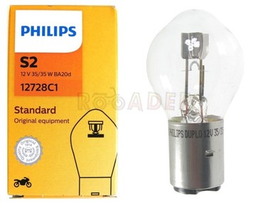 Żarówka 12V 35/35W - S2, BA20d - PHILIPS