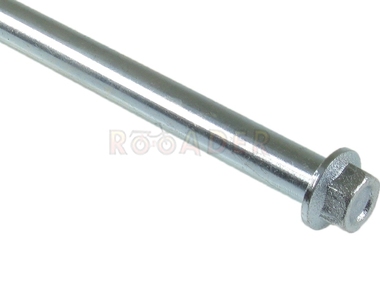 Oś koła tył ROMET Zetka (średnica 15mm / długość 240mm/255mm / gwint M14x1,5)
