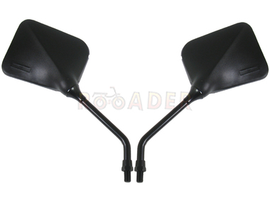 Lusterko uniwersalne PROSTOKĄT WM060-1 CZARNE (para), gwinty M10 prawy+prawy