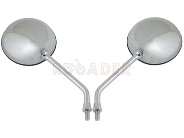 Lusterko uniwersalne OKRĄGŁE MH019 CHROM (para), gwinty M10 prawy+prawy