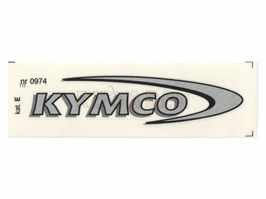 Naklejka KYMCO - 11,5 x 2,5cm srebrna