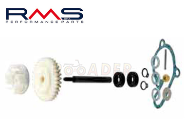 Zestaw naprawczy pompy płynu chłodzącego DERBI 50cm3 - Senda, GPR; APRILIA RX, RS, SX, RS4; GILERA RCR, SMT (silnik D50B 2006 - ....)
