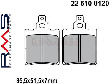 Klocki hamulcowe RMS 22 510 0120 (FA337) - APRILIA RX, Tuareg