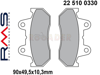 Klocki hamulcowe RMS 22 510 0330 (FA069/3, MCB512) - HONDA CB
