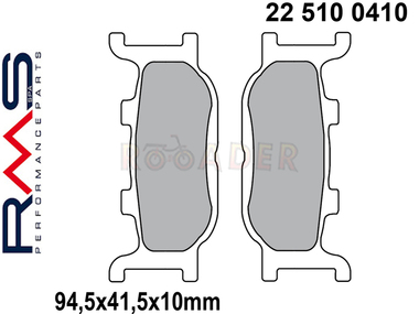 Klocki hamulcowe RMS 22 510 0410 (FA199, MCB666) - ITALIET Jupiter; MBK Skyliner; YAMAHA Majesty, T-Max, TDR, TZR