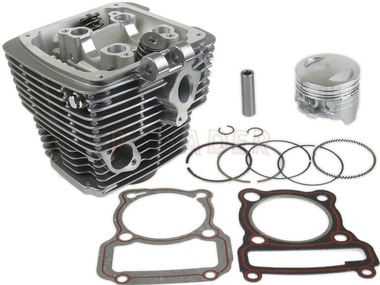 Cylinder JUNAK 121, 123; BARTON MOTORS Classic, Volcano, FNX; GB MOTORS Hasky; ROMET Division, Soft Choper; ZIPP Manic, VZ-1, VZ-2 - 150cm3, Ø62,00mm, sworzeń 13mm (zestaw z głowicą)