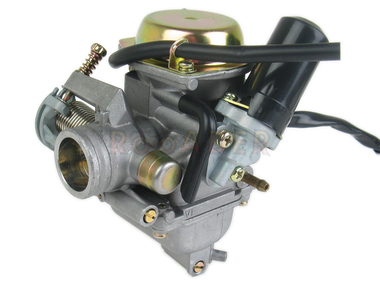 Gaźnik GY6 125/150 - do maxiskuterów Romet, Barton, Junak, Zipp 125 i 150cm3 - gardziel 21,0mm, przepustnica Ø22mm, ssanie automatyczne