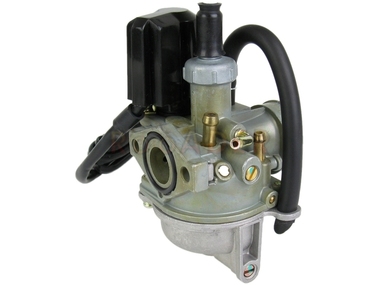 Gaźnik HONDA Dio, Vision, Sky, Scoopy, SH50, Bali, X8R / KYMCO Vitality, Super 9 / SYM Jet 50cm3 2T - gardziel 15,5mm, przepustnica Ø13mm, ssanie automatyczne, przelew do tył, króciec podciśnienia