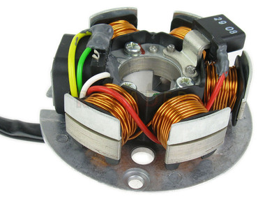 Stojan alternatora YAMAHA TZR 50, DT50; MBK X-Limit, X-Power; MOTORHISPANIA Furia, RYZ; PEUGEOT XP6, XPS, XR6; RIEJU MRT, RRX, RS1, SMX, Spike 50, SHERCO SE50, SM50 - silnik MINARELLI AM6 (6 cewek)