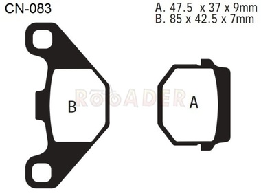 Klocki hamulcowe CN-083 (FA083, MCB519) - ATV 70/110