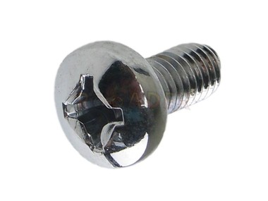Śruba montażowa  M6 / długość  12mm/16mm / na śrubokręt krzyżakowy, chrom - do osłony dekoracyjnej silnika JUNAK 901, 902, 903, 904 (gwint M6, długość 12mm/16mm)