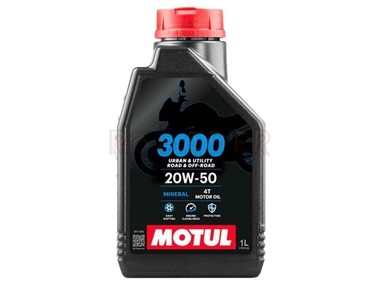 Olej MOTUL 3000 4T 20W50 - mineralny olej do silników 4-suwowych - opakowanie 1 litr