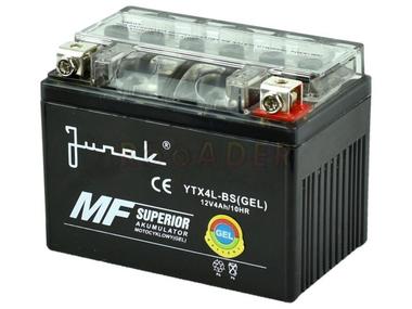 Akumulator YTX4L-BS (GEL) - 12V 4Ah - skutery Junak, Romet, Barton, Longjia, Zipp, Kymco, Keeway, Aprilia, Derbi, Yamaha, MBK, Gilera, Piaggio, Peugeot, Suzuki, TGB z silnikiem 2T