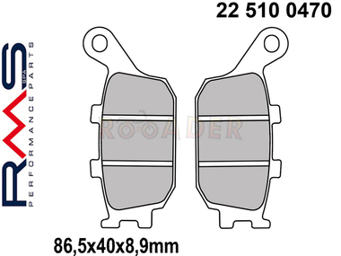 Klocki hamulcowe RMS 22 510 0470 (FA174, MCB634) - HONDA Forza, Jazz