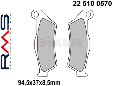 Klocki hamulcowe RMS 22 510 0570 (FA363, MCB707) - YAMAHA Versity