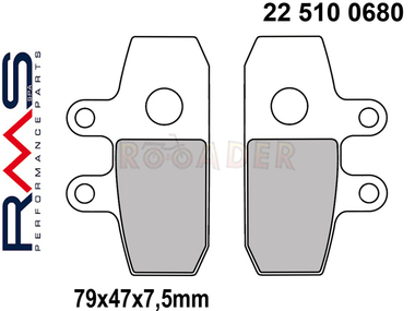 Klocki hamulcowe RMS 22 510 0680 (MCB749) - APRILIA Atlantic