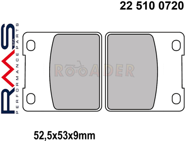 Klocki hamulcowe RMS 22 510 0720 (FA063, MCB531) - SUZUKI RG