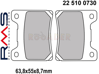 Klocki hamulcowe RMS 22 510 0730 (FA088, MCB530) - YAMAHA TZR