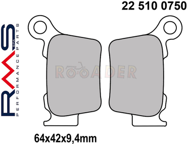 Klocki hamulcowe RMS 22 510 0750 (FA368)