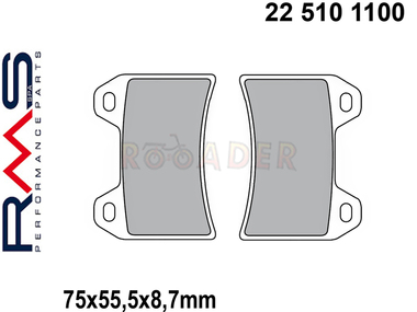 Klocki hamulcowe RMS 22 510 1100 (FA244, MCB683) - APRILIA RS