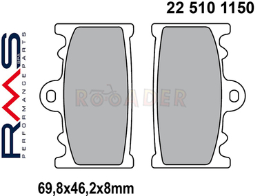 Klocki hamulcowe RMS 22 510 1150 (FA158, MCB602)