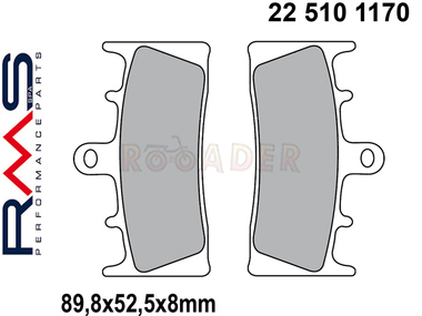 Klocki hamulcowe RMS 22 510 1170 (FA188, MCB659)