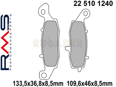 Klocki hamulcowe RMS 22 510 1240 (FA229, MCB682)